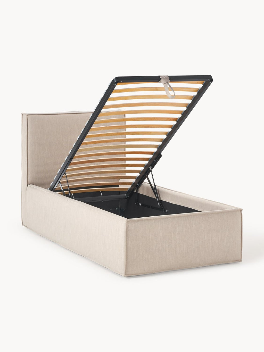 Dream Single Bed with Storage — Pearl Grey