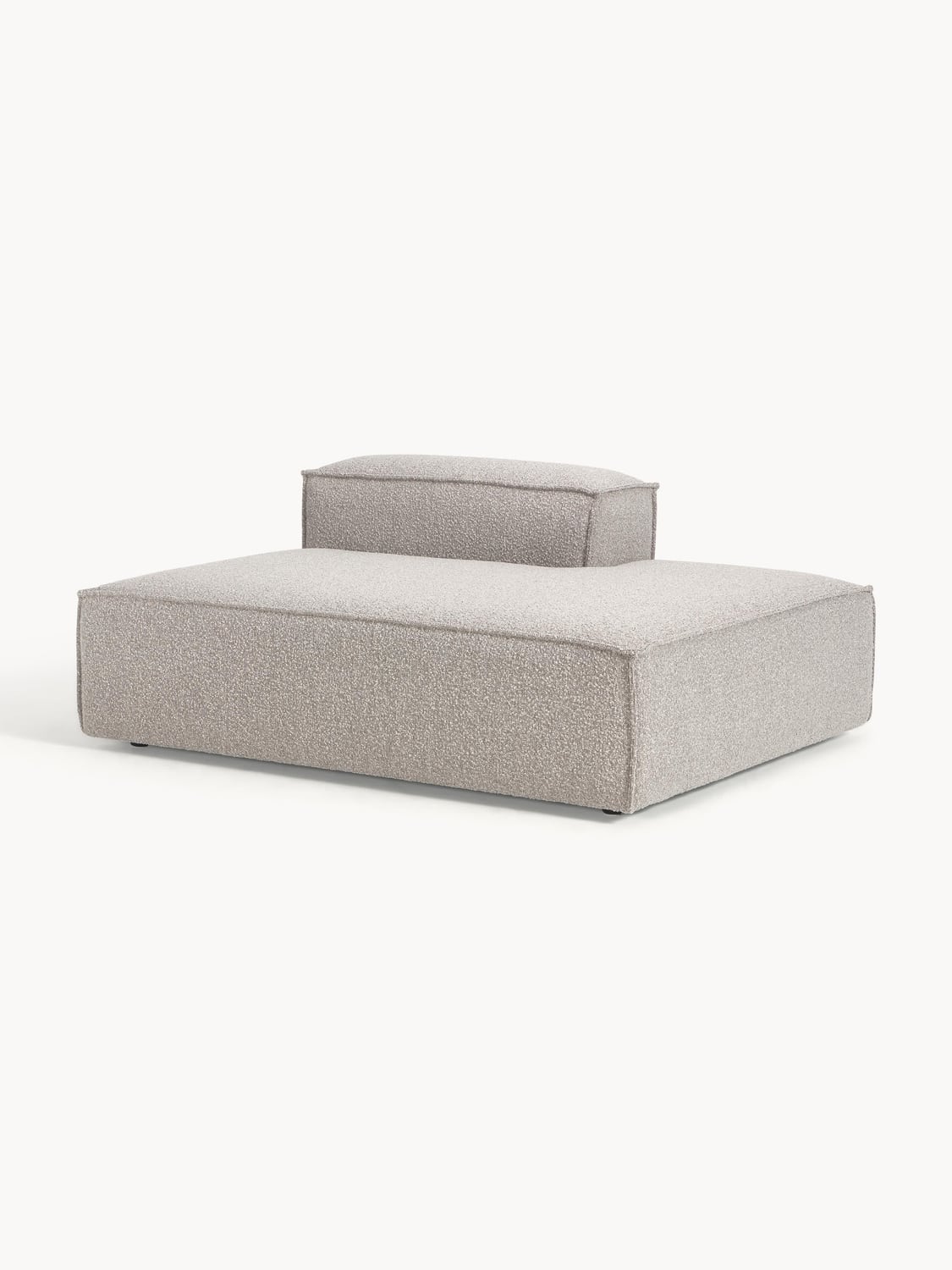 Lennon Ottoman Module in Bouclé — Oatmeal