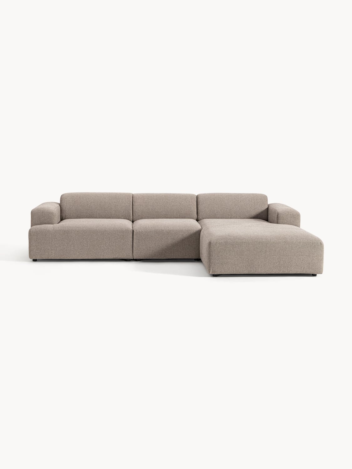 Melva Corner Sofa (4-seater) — Warm Grey