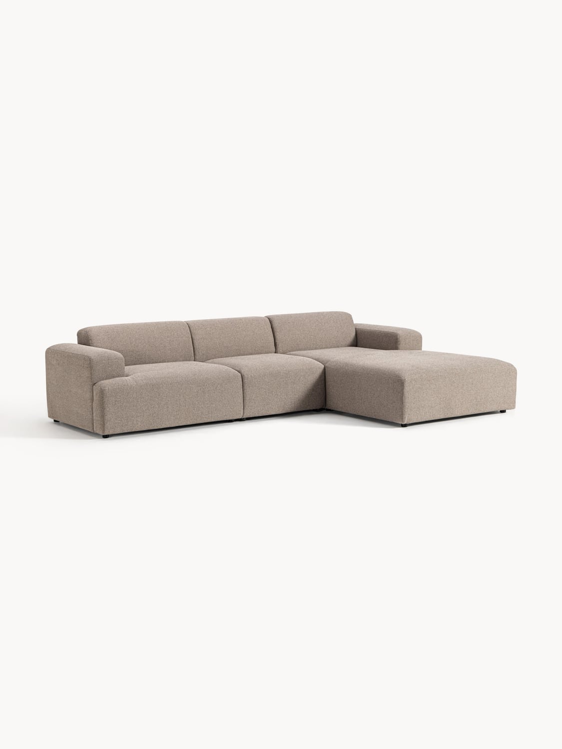 Melva Corner Sofa (4-seater) — Warm Grey