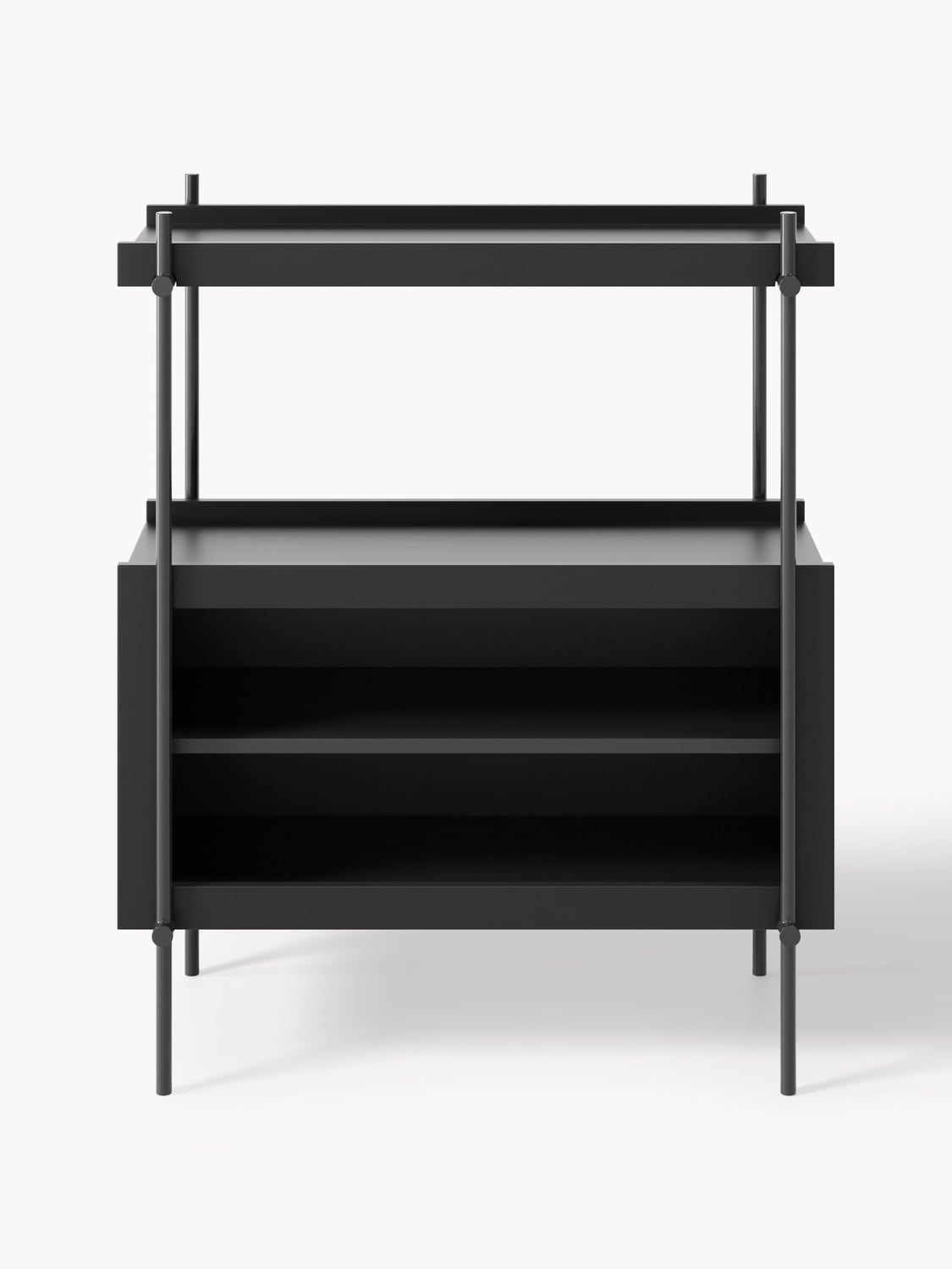 Rio Shelving Unit with Open Storage — Charcoal