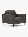 Hunter Leather-Armchair — Dark Grey