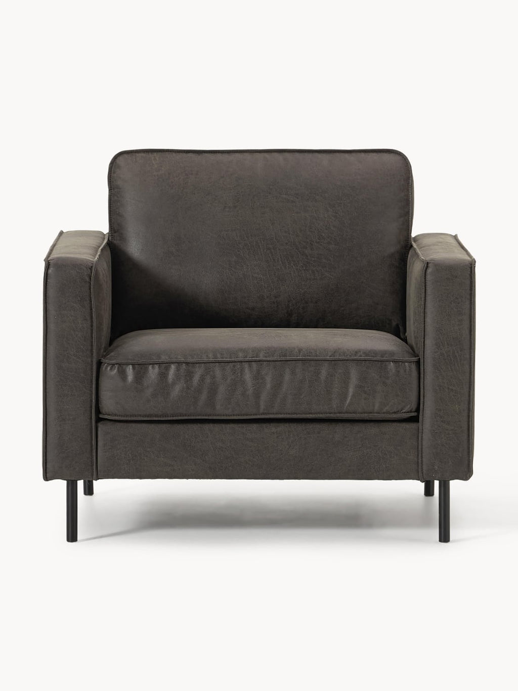 Hunter Leather-Armchair — Dark Grey