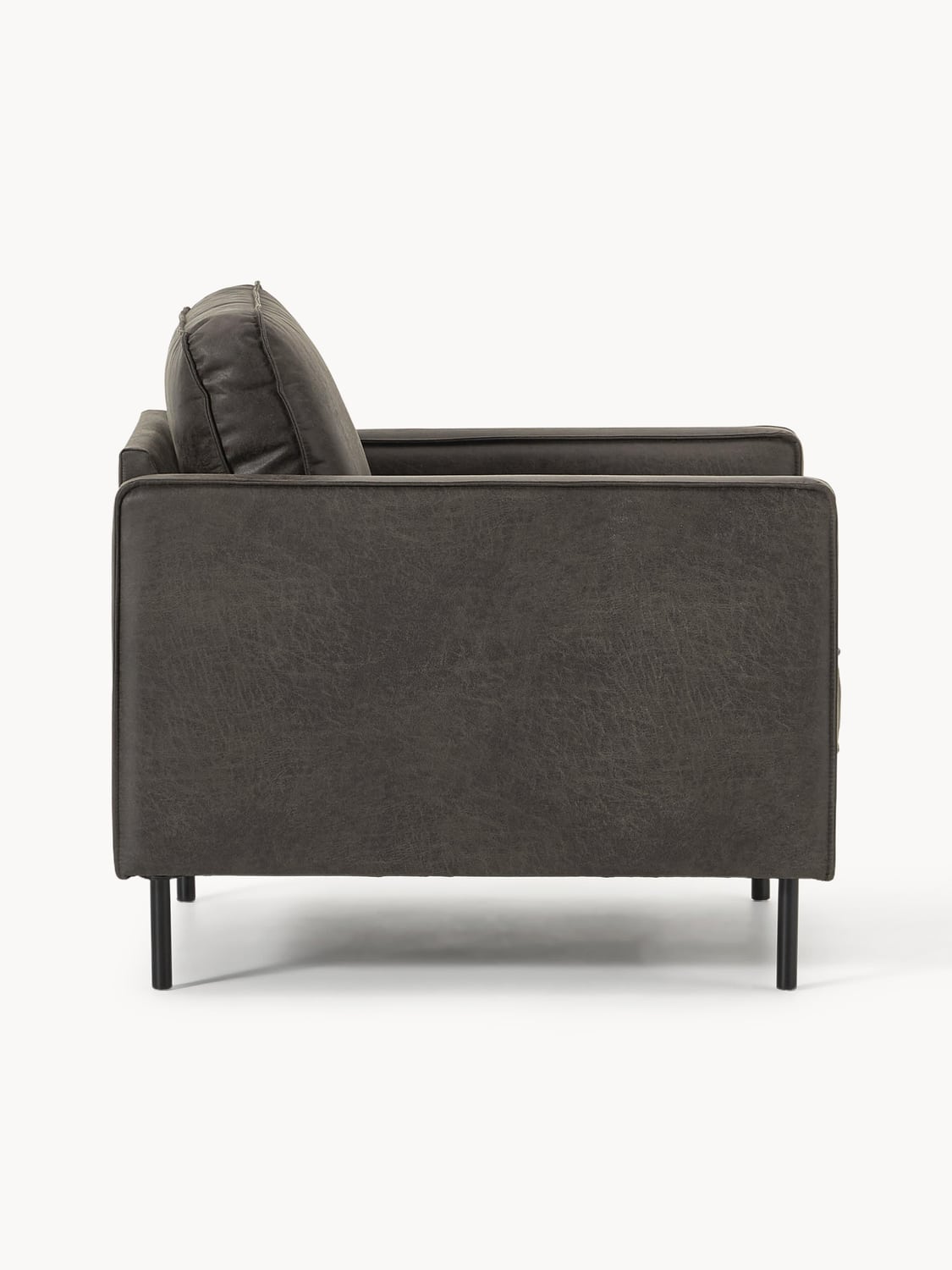 Hunter Leather-Armchair — Dark Grey