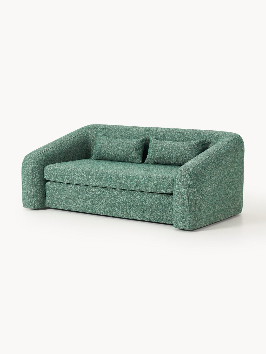 Eliot Bouclé-Sofa Bed (2-seater) — Teal