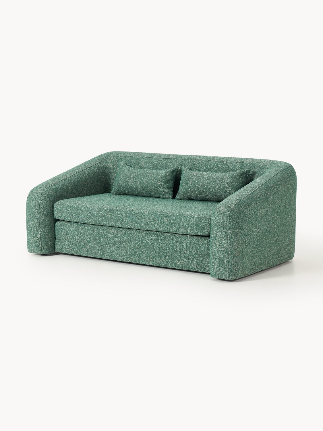 Eliot Bouclé-Sofa Bed (2-seater) — Teal