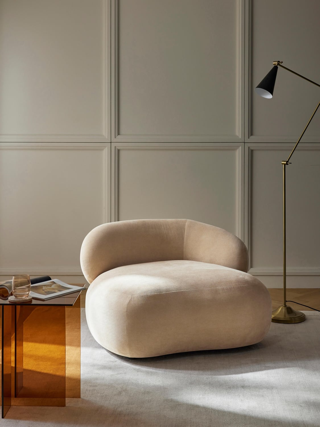 Alba Lounge Chair — Taupe