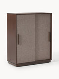Wisp Wood-Highboard with Upholstered Front — Dark Grey