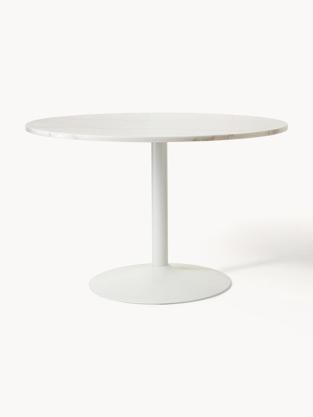 Miley Oval Marble-Dining Table, 120 x 90 cm — Off-White