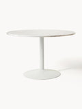 Miley Oval Marble-Dining Table, 120 x 90 cm — Off-White