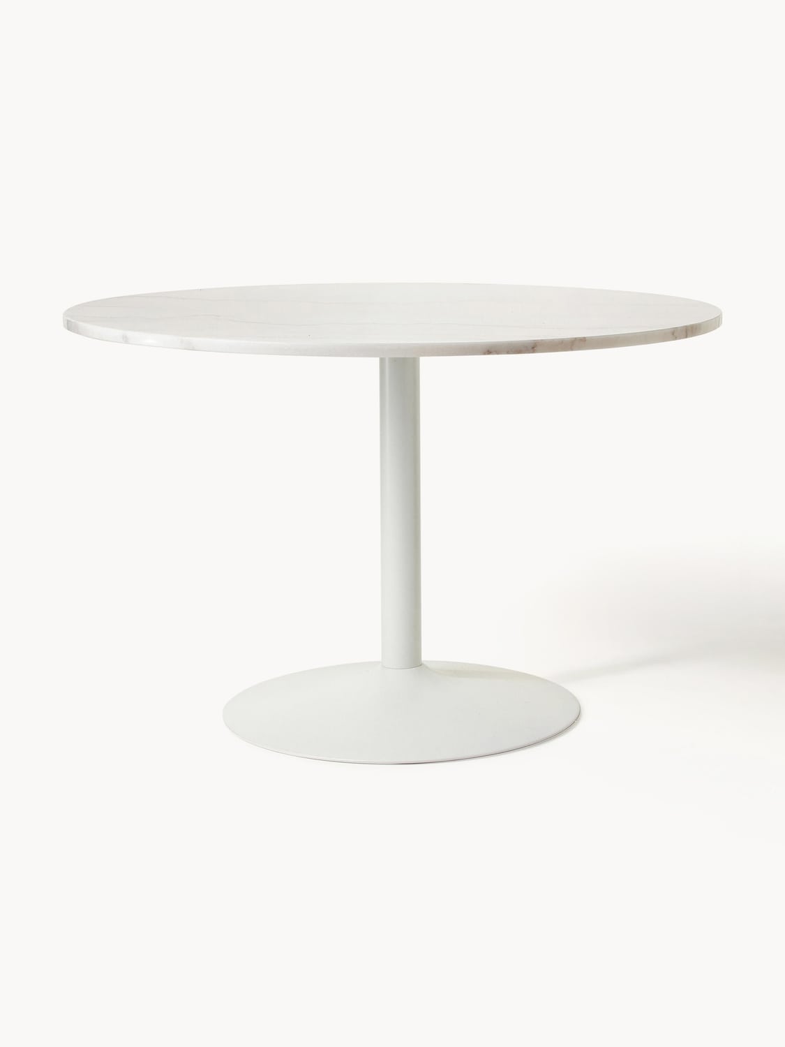 Miley Oval Marble-Dining Table, 120 x 90 cm — Off-White