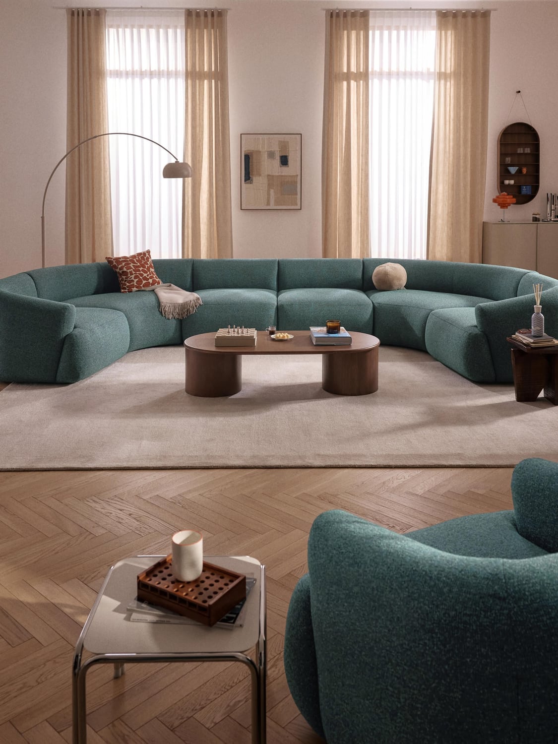 Sofia Modular Bouclé XL Sofa — Teal