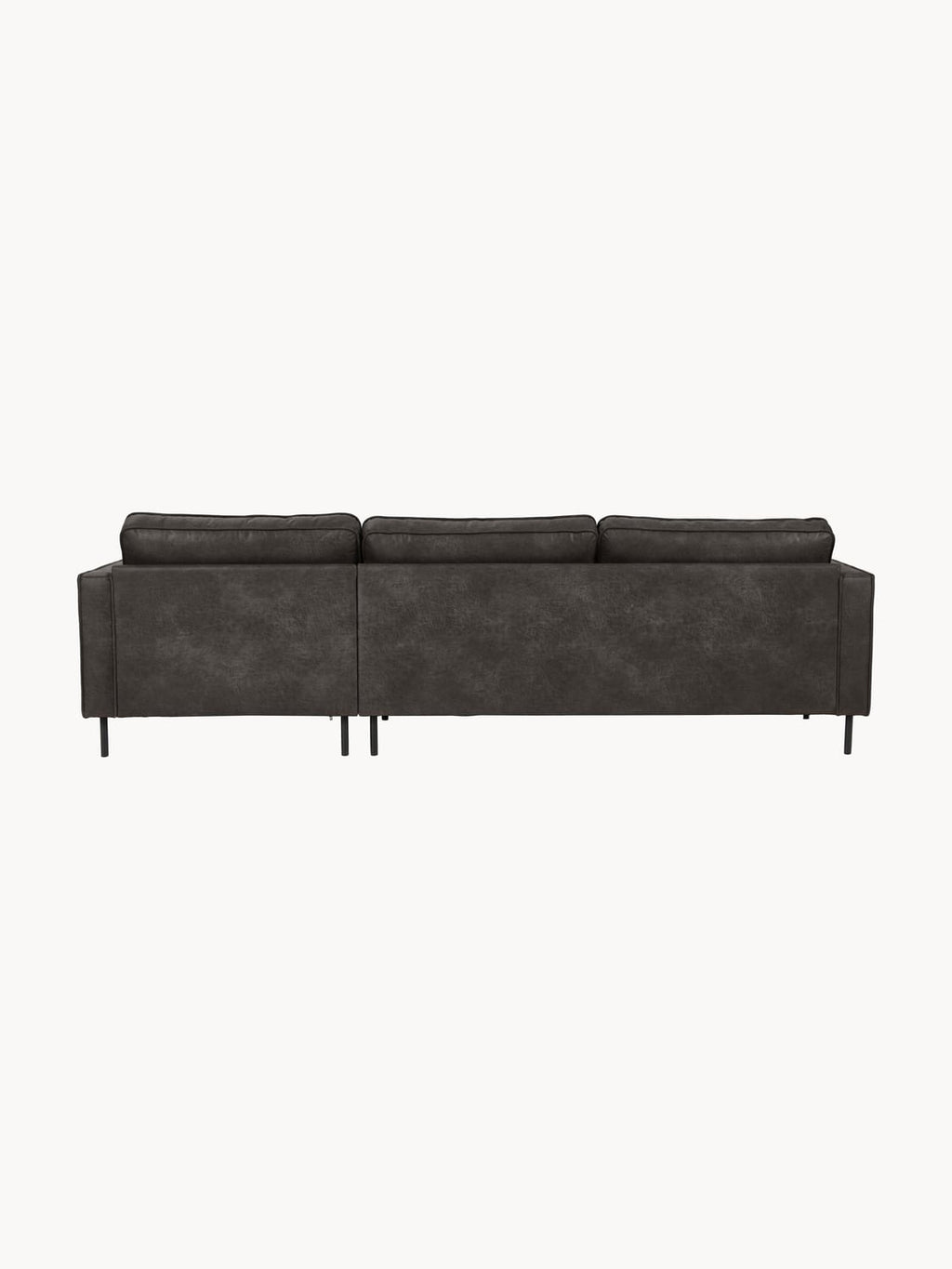 Hunter Leather-Corner Sofa (3-seater) — Dark Grey