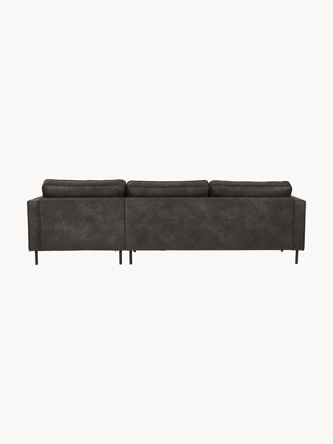 Hunter Leather-Corner Sofa (3-seater) — Dark Grey