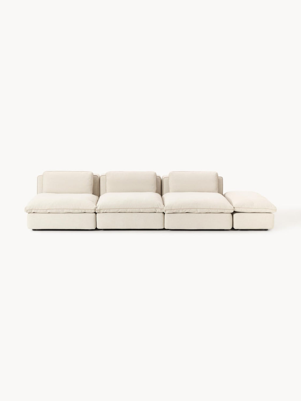 Felix Modular XL Sofa (3-seater) with Ottoman — Blush