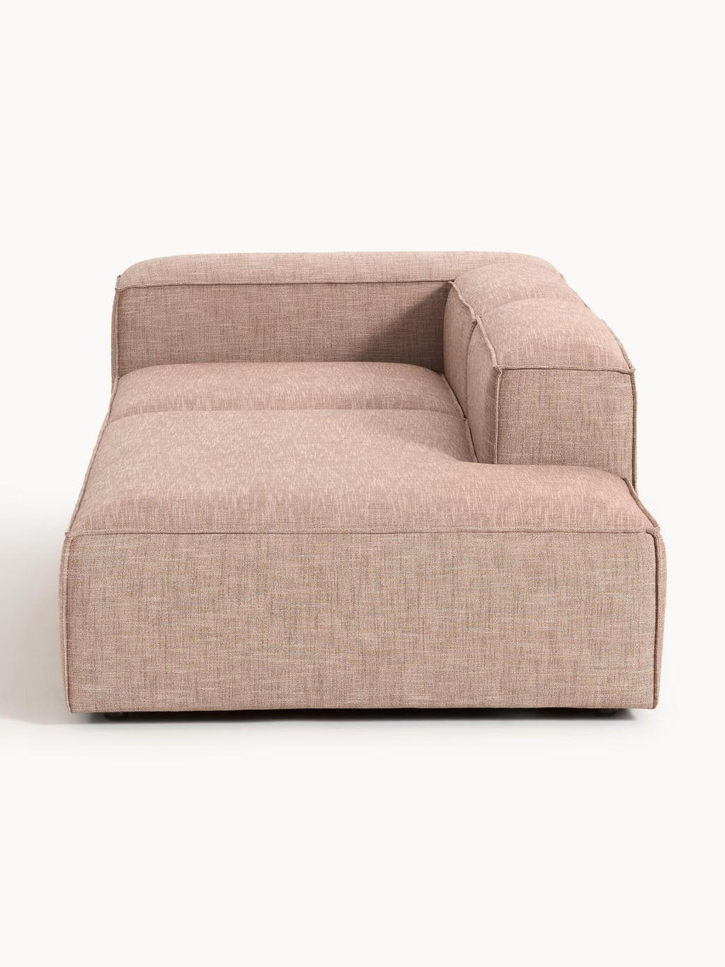 Lennon Modular Ottoman in Linen Blend — Warm Grey