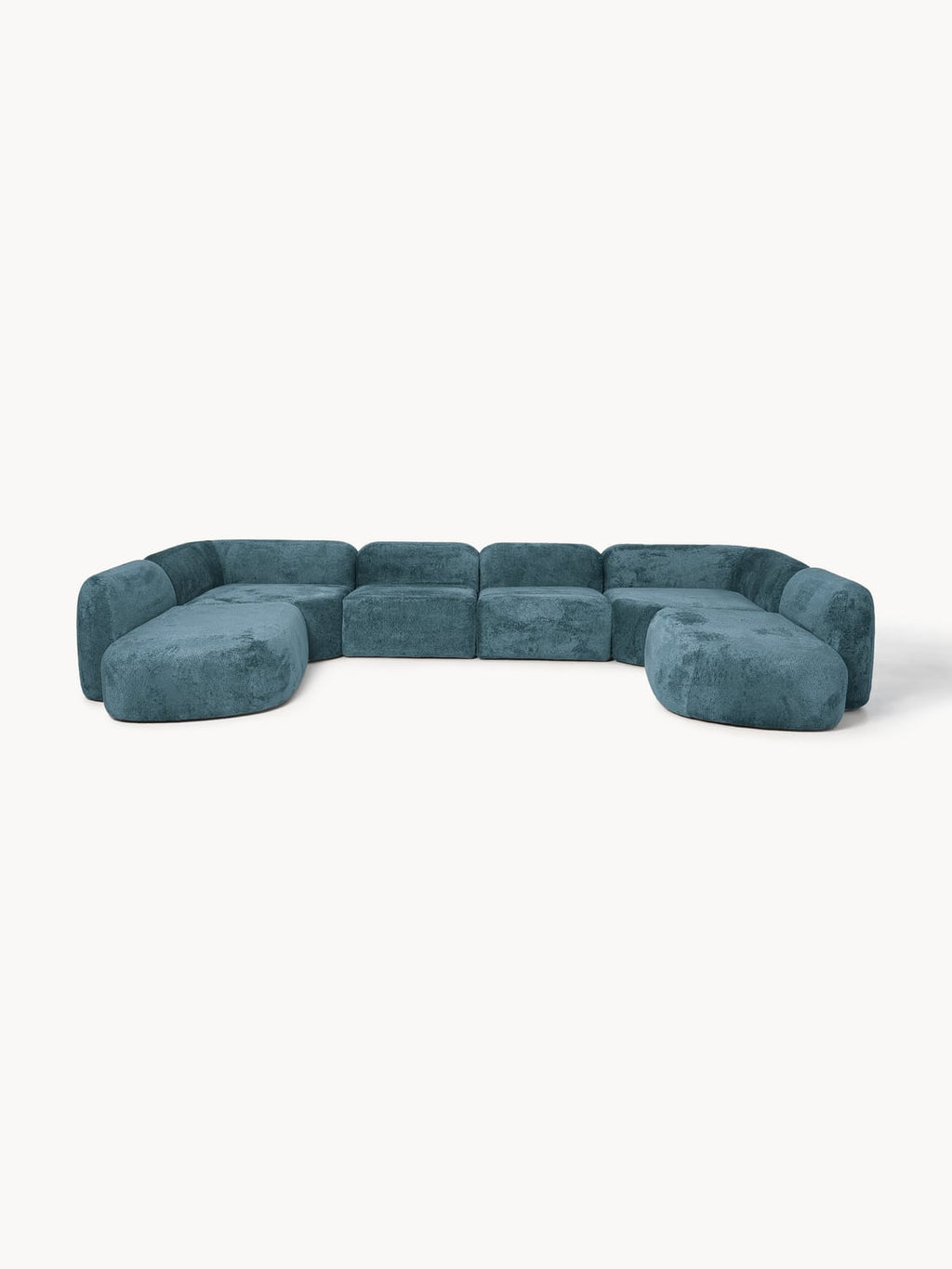 Wolke XL Modular Teddy Bouclé Sofa — Teal