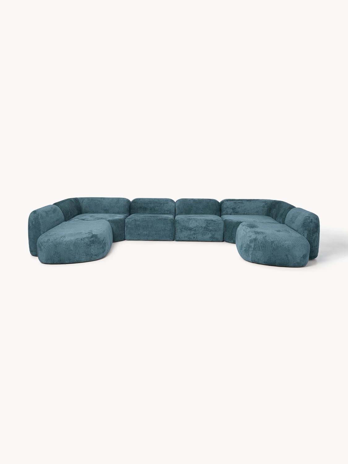 Wolke XL Modular Teddy Bouclé Sofa — Teal