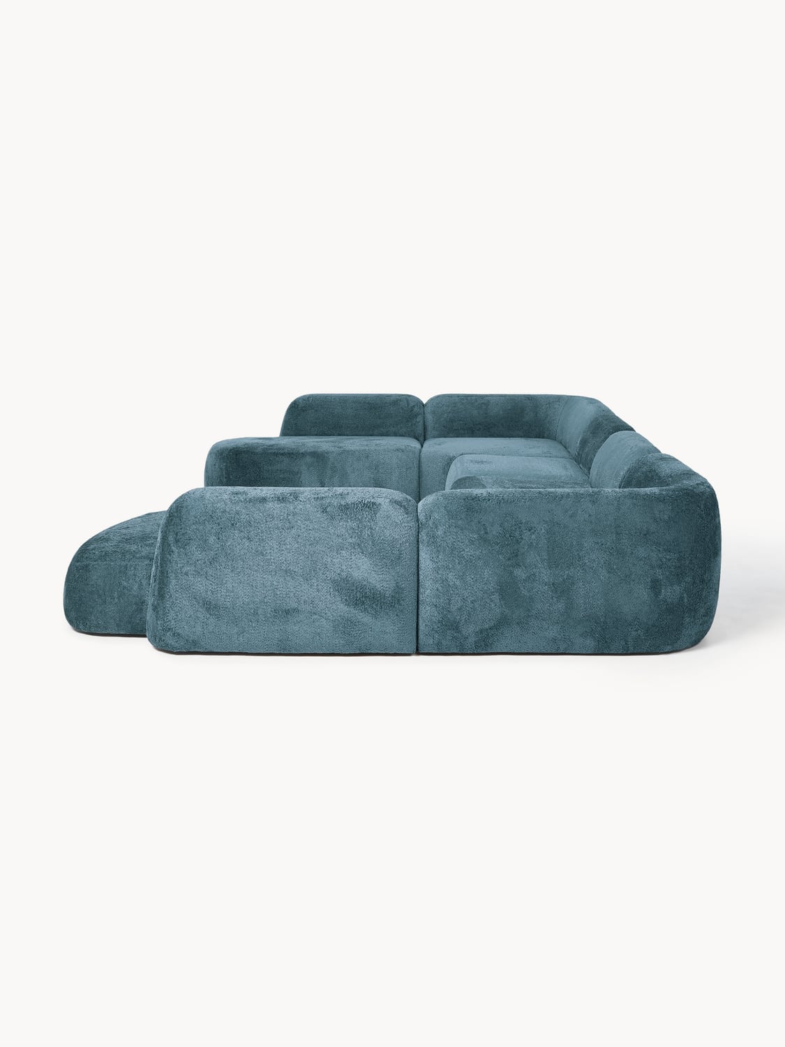 Wolke XL Modular Teddy Bouclé Sofa — Teal