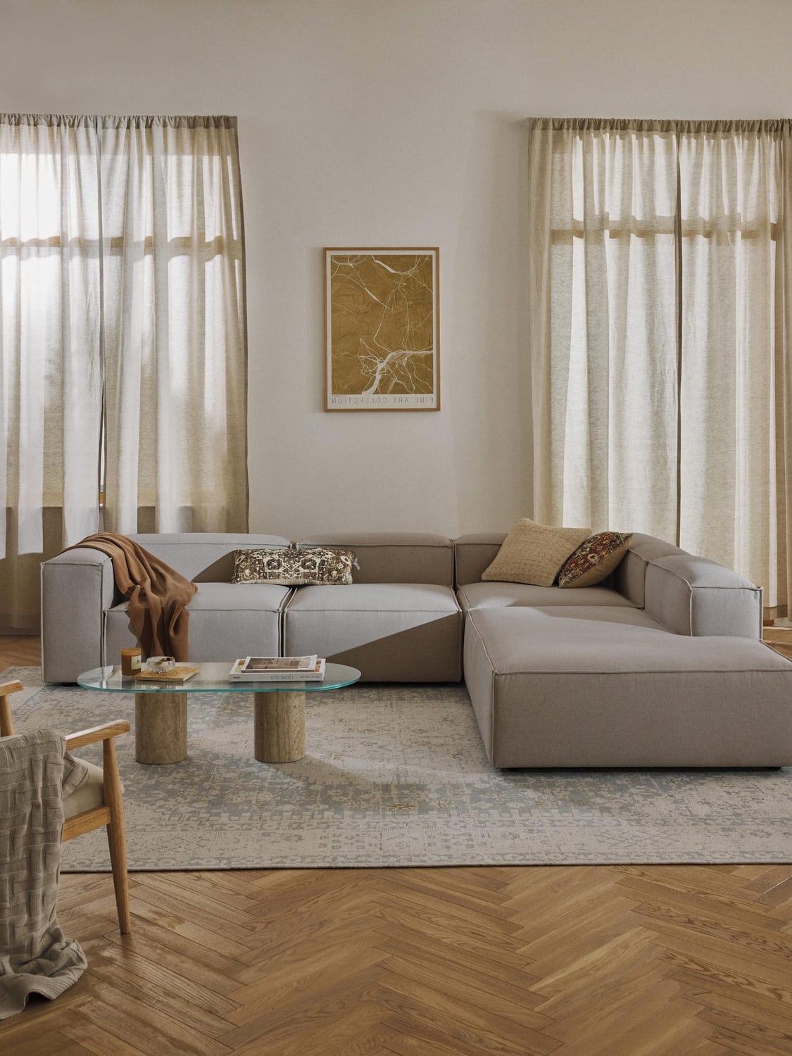 Lennon Modular XL Corner Sofa (4-seater) — Taupe