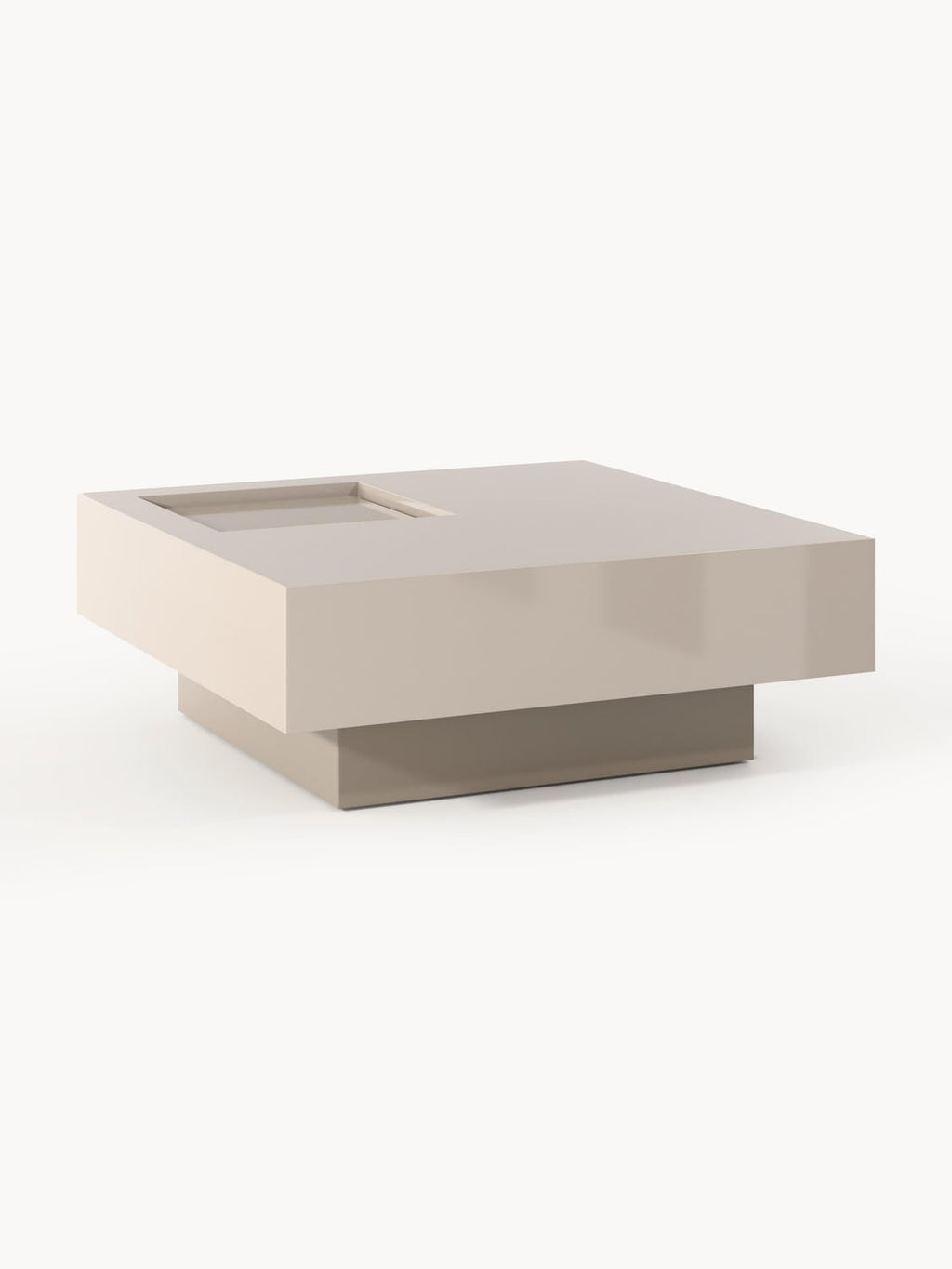 Alessa Coffee Table with Storage, B 90 cm — Oatmeal