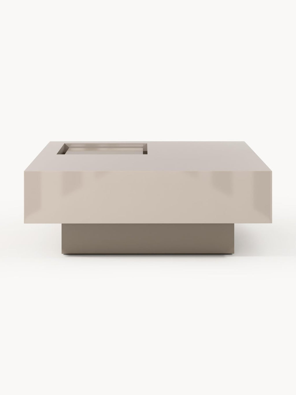 Alessa Coffee Table with Storage, B 90 cm — Oatmeal
