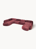 Wolke XL Modular Teddy Bouclé Sofa — Terracotta