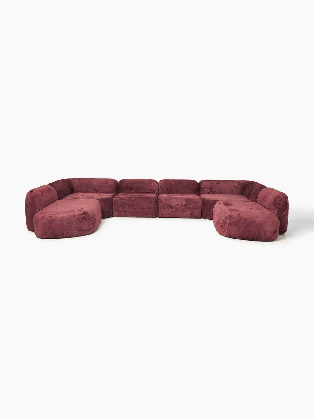 Wolke XL Modular Teddy Bouclé Sofa — Terracotta