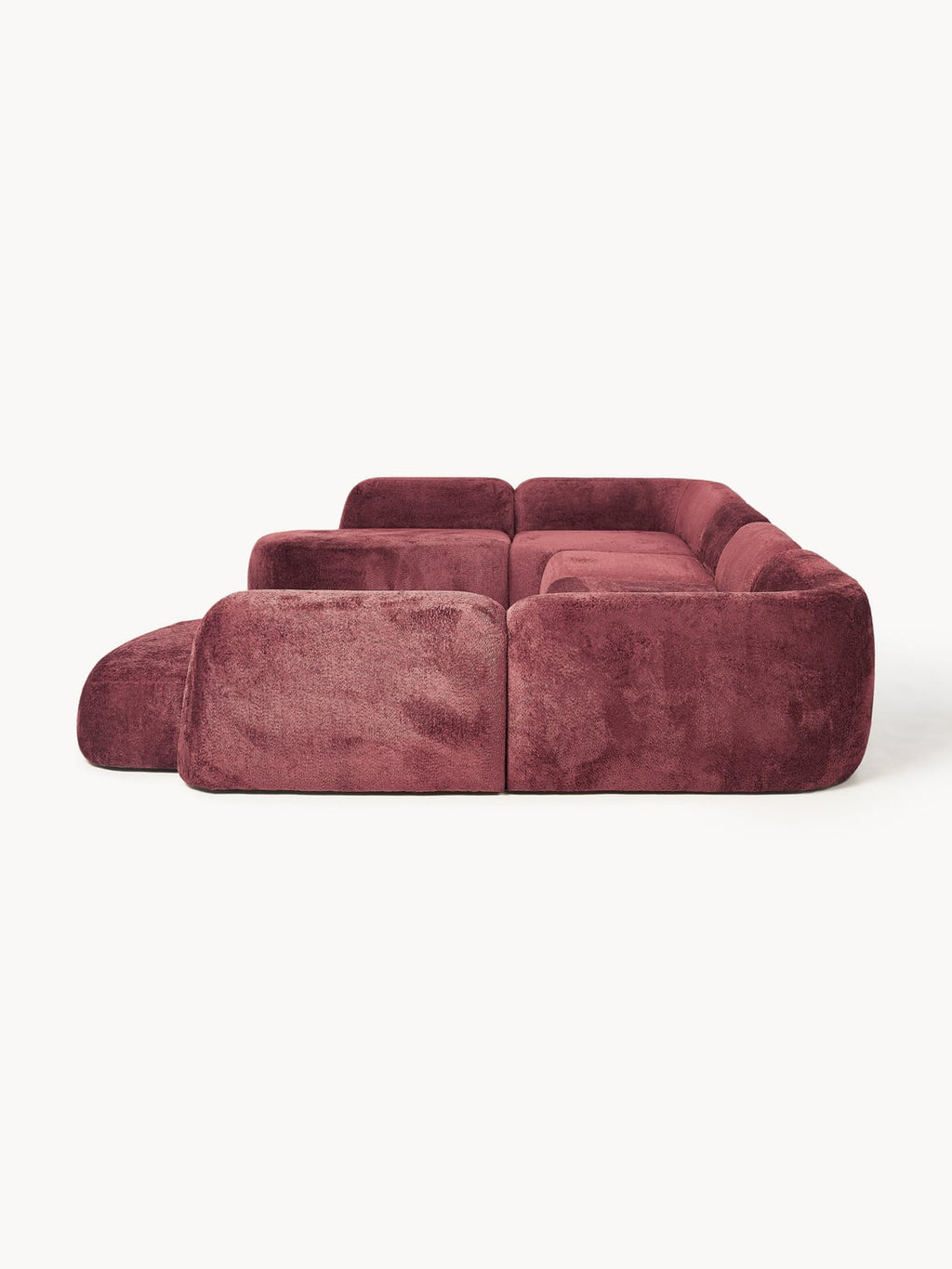 Wolke XL Modular Teddy Bouclé Sofa — Terracotta