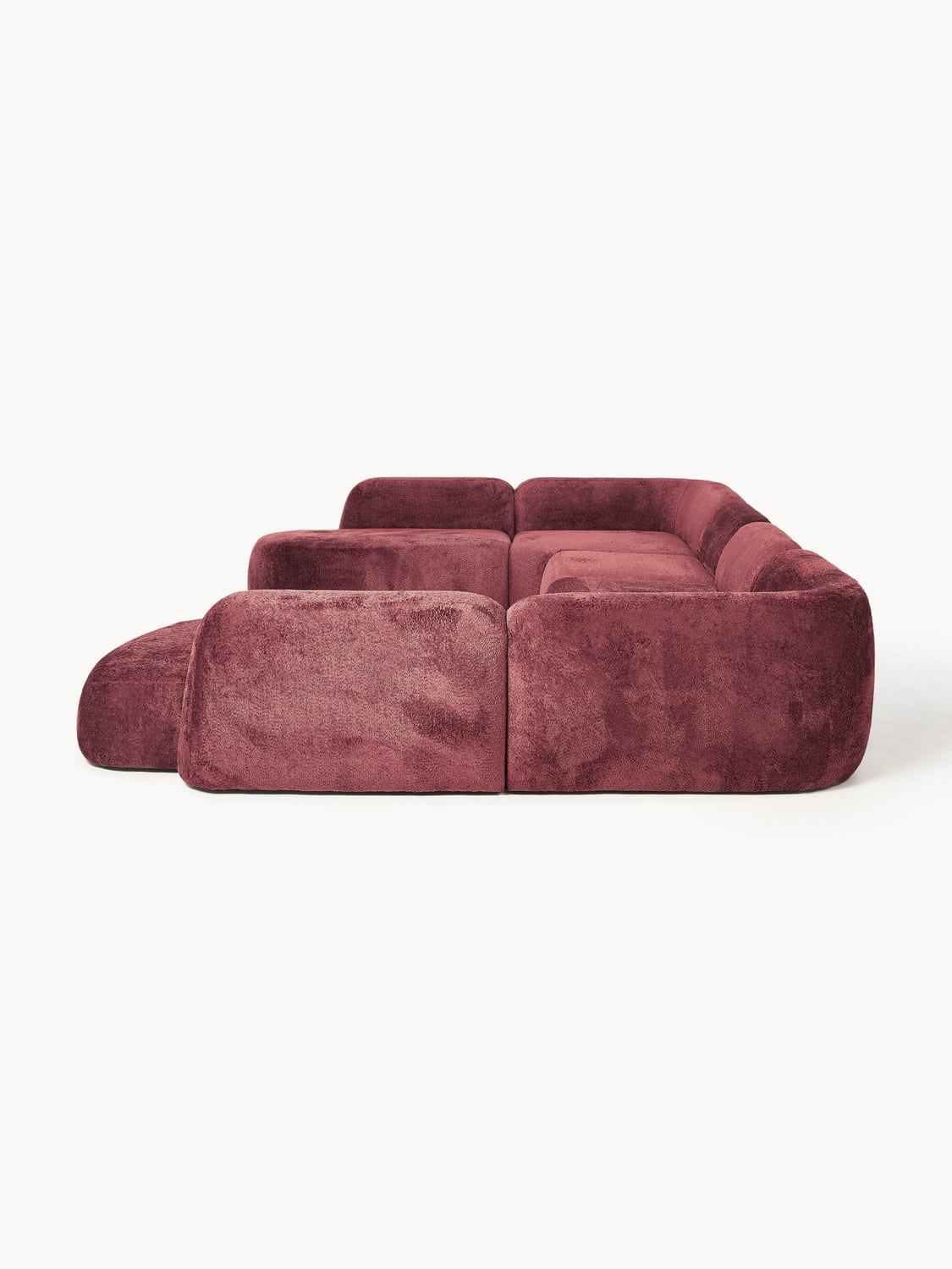 Wolke XL Modular Teddy Bouclé Sofa — Terracotta