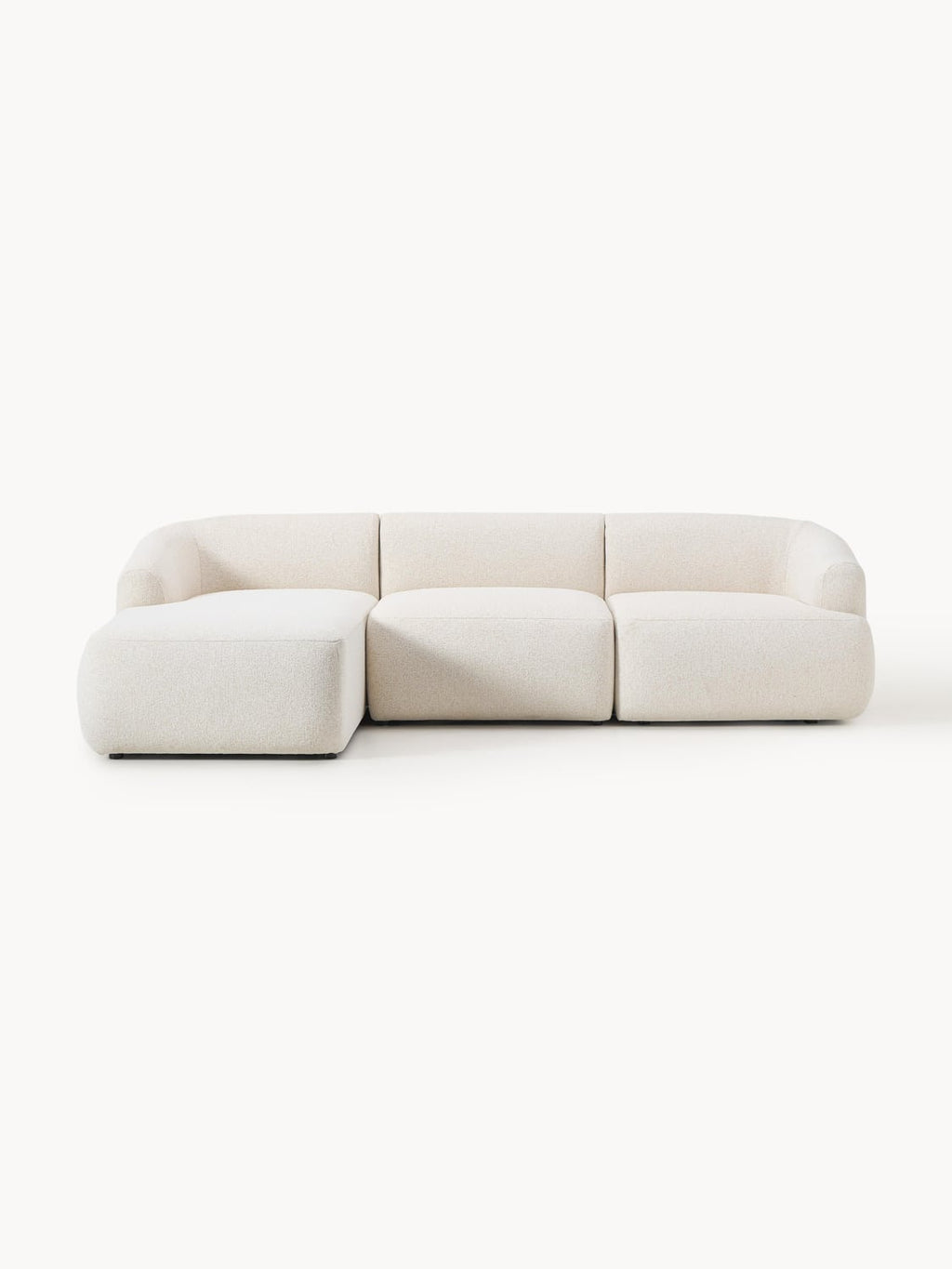 Sofia Modular Bouclé Corner Sofa (3-seater) — Light Grey