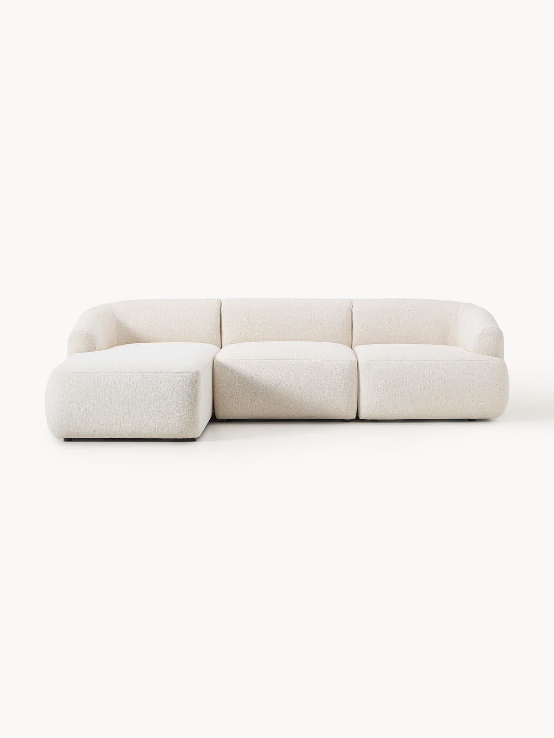 Sofia Modular Bouclé Corner Sofa (3-seater) — Light Grey