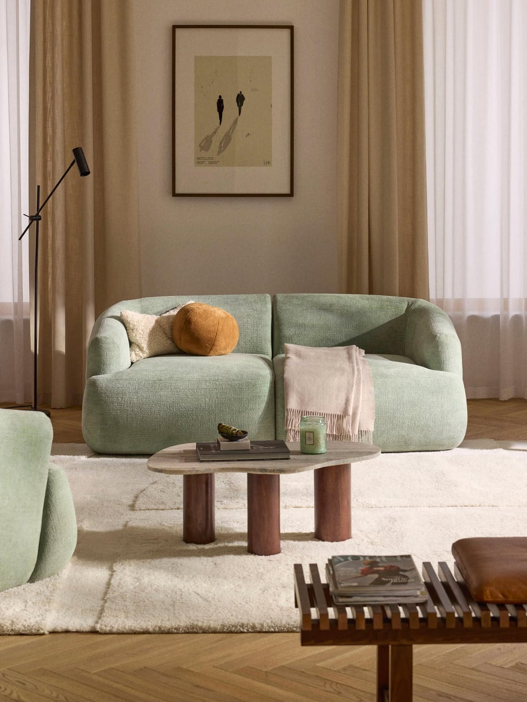 Sofia Modular Sofa (2-seater) — Sand Beige