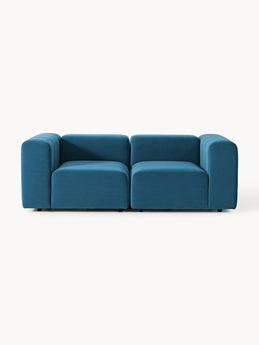 Lena Modular Velvet-Sofa (3-seater) — Petrol