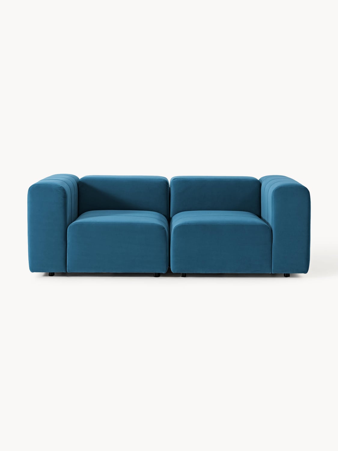Lena Modular Velvet-Sofa (3-seater) — Petrol