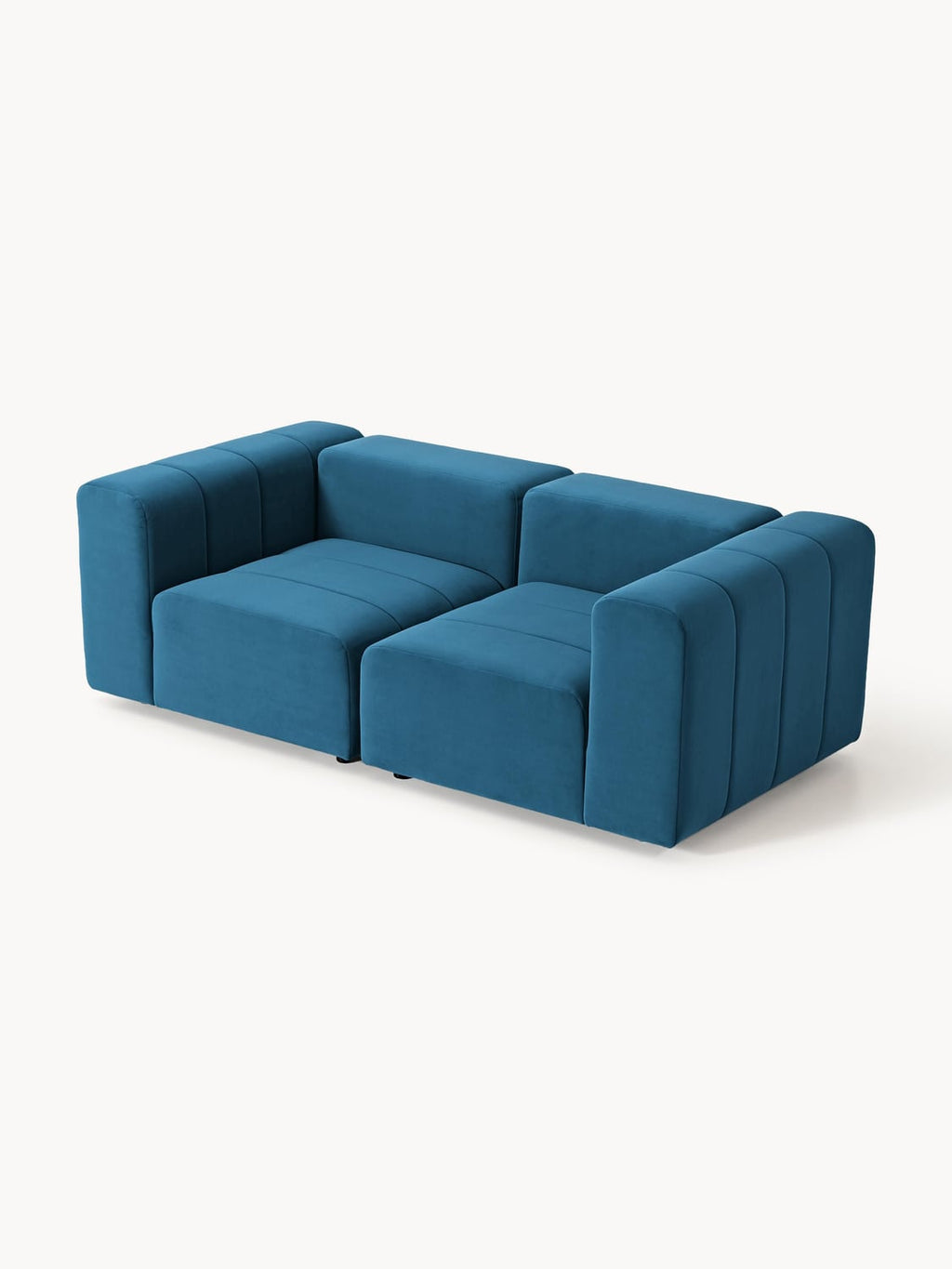 Lena Modular Velvet-Sofa (3-seater) — Petrol