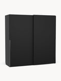 Leon Modular Sliding-Door Wardrobe, 200 cm Width, in various sizes — Black