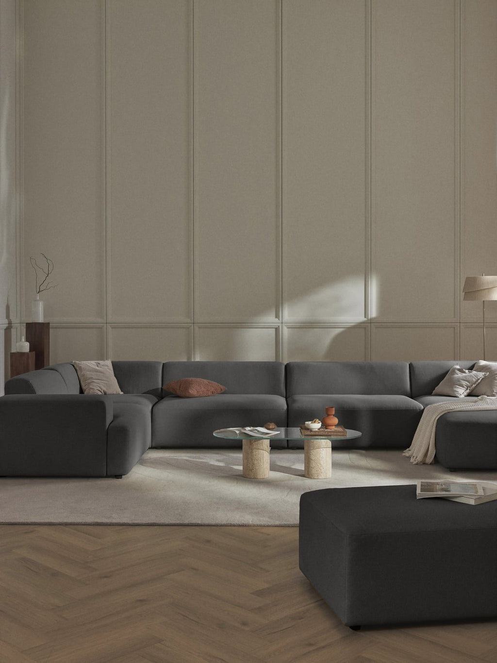 Melva XL Sofa — Dark Grey