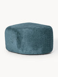 Wolke Oval Ottoman in Teddy Bouclé — Teal