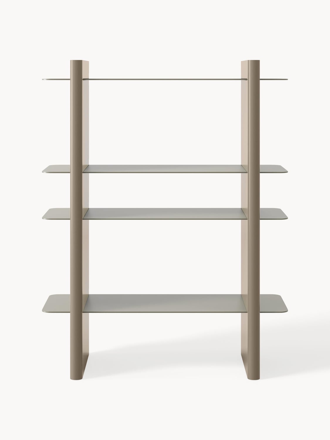 Rami Shelving Unit with Metal Elements — Mushroom