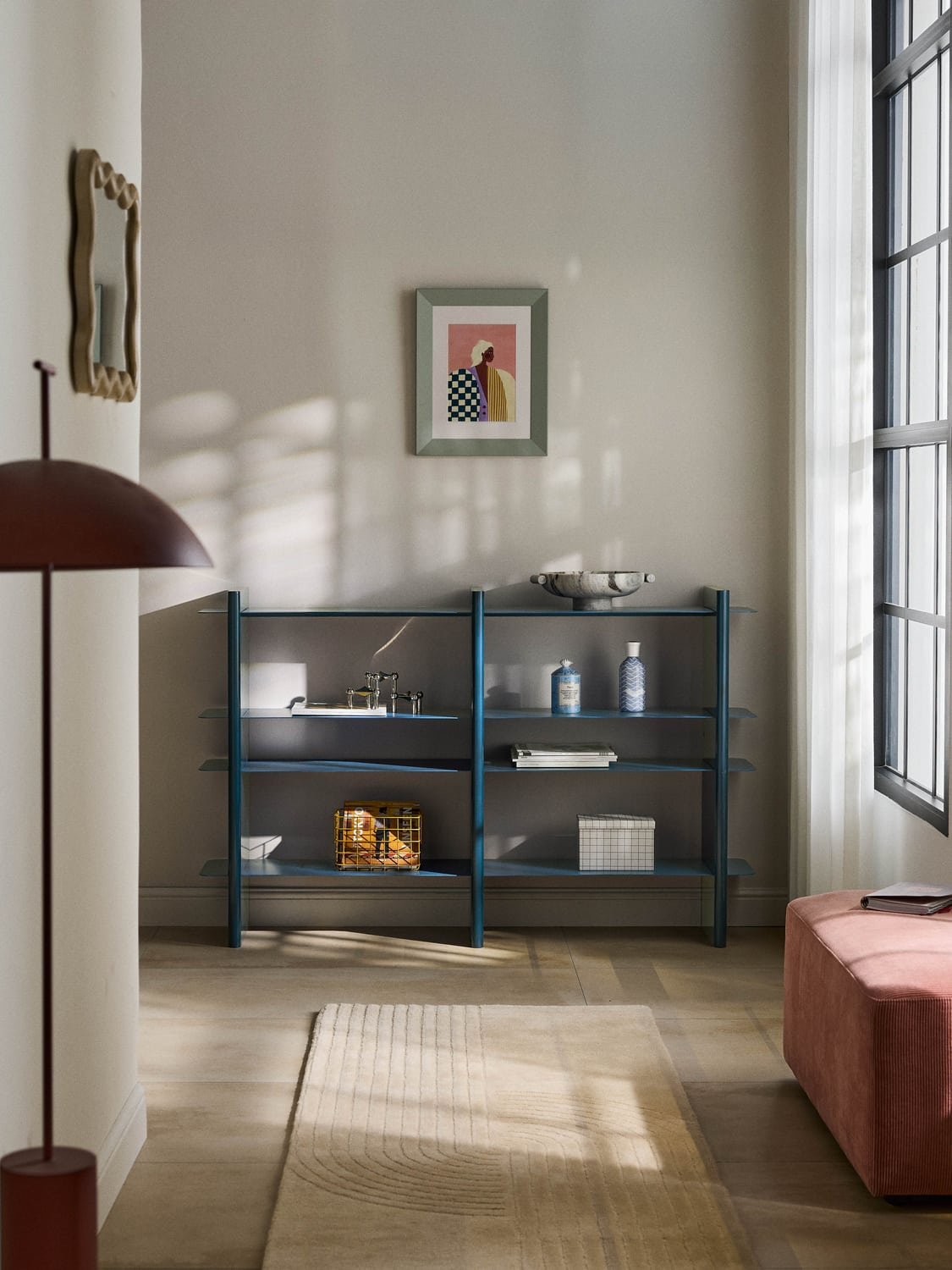 Rami Shelving Unit with Metal Elements — Fawn