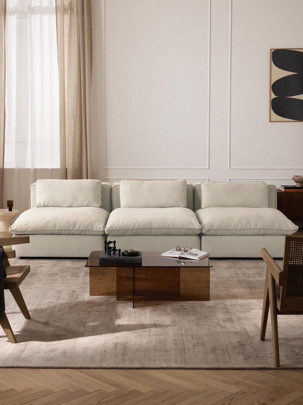 Felix Modular XL Sofa (3-seater) — Blush