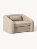 Eliot Sleeper Chair in Teddy Bouclé — Warm Grey