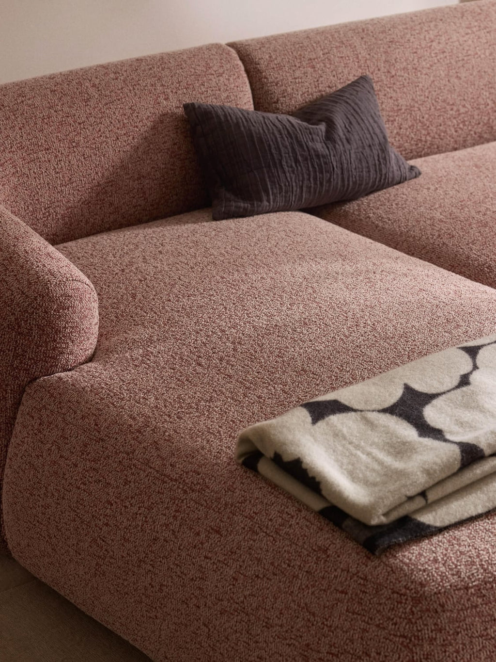 Sofia Bouclé-Chaise-Corner Module — Taupe