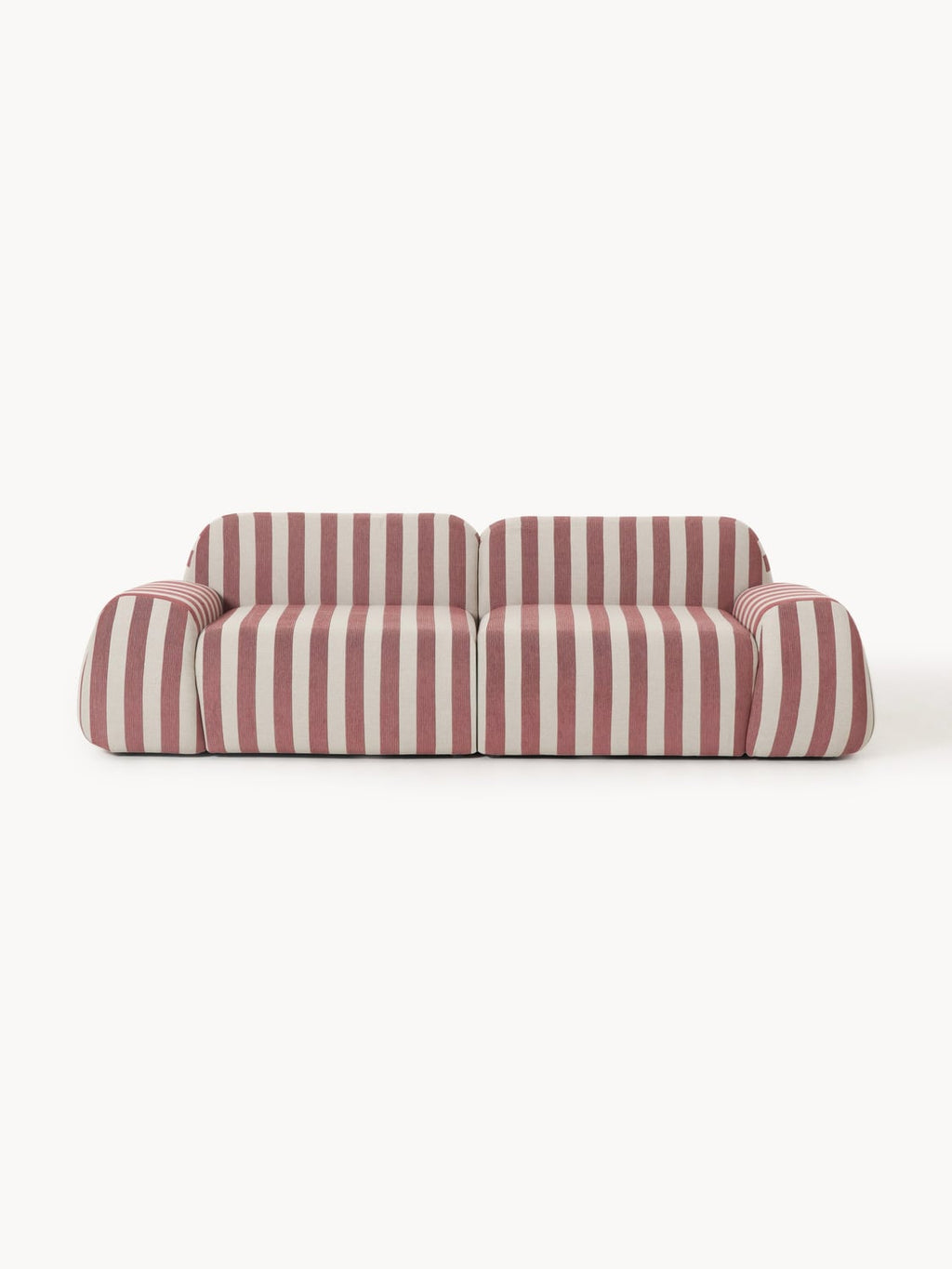 Wolke Modular Striped Sofa (3-seater) — Greige