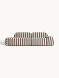 Wolke Modular Striped Sofa (3-seater) — Stone Grey