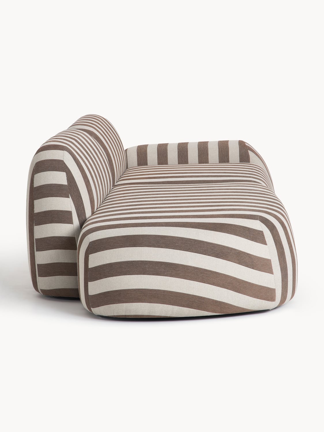 Wolke Modular Striped Sofa (3-seater) — Stone Grey