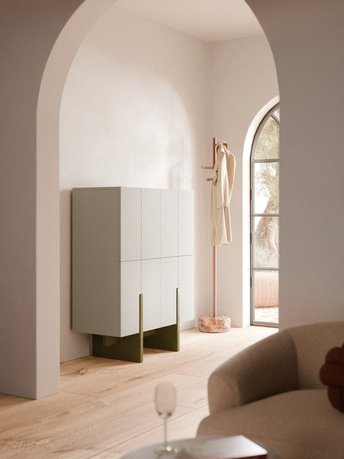 Dado Wood-Highboard — Light Grey