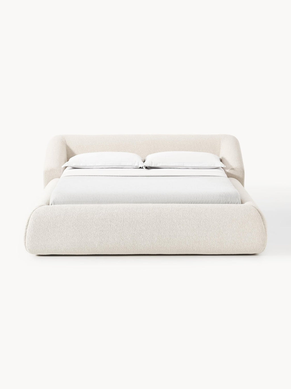 Sofia Bouclé Upholstered Bed — Ivory