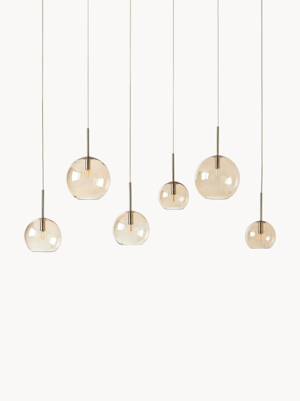 Raquel Large Glass Globe Pendant Light — Ivory
